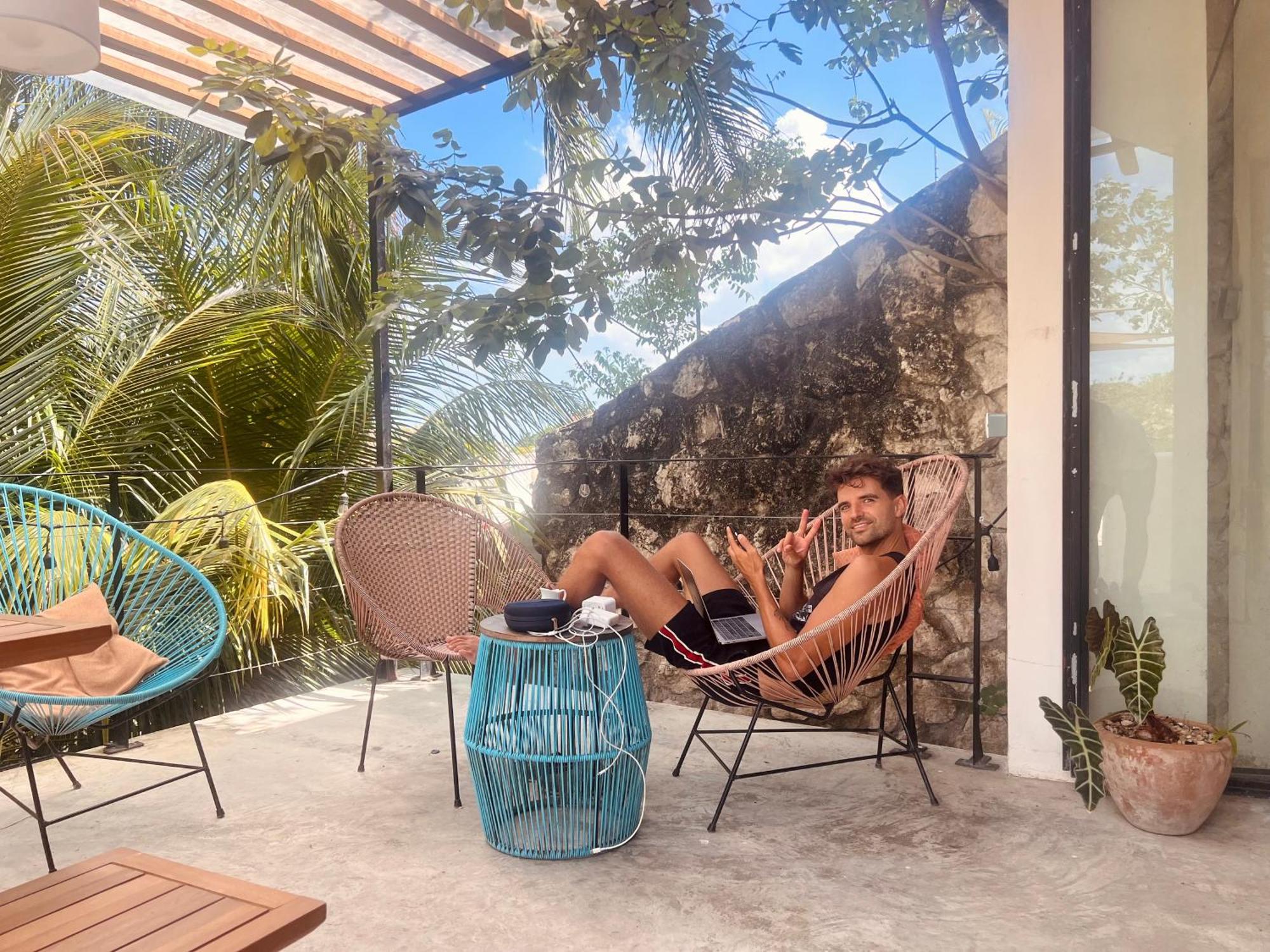 Elmar Hostel Bacalar Exteriör bild